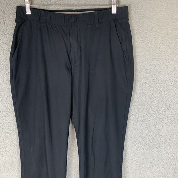 Under Armour Pants Mens 34x31 Black Golf Flat Front Casual Performance - Picture 2 of 7